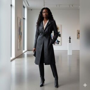 Elie Tahari Black Coat size M